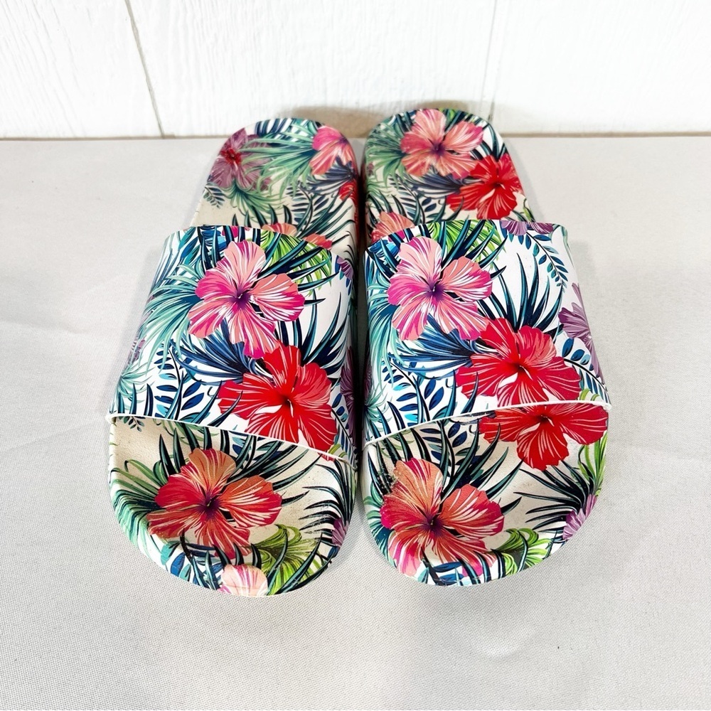 Floral Print Flip Flop Sandal Shoes Size 9 / 10